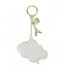 LouLou Essentiels  Cloud Gold Colored Keychain white (011)